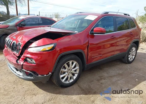 2016 Jeep Cherokee Limited z USA, uszkodzony, nr VIN 1C4PJLDB0GW373765
